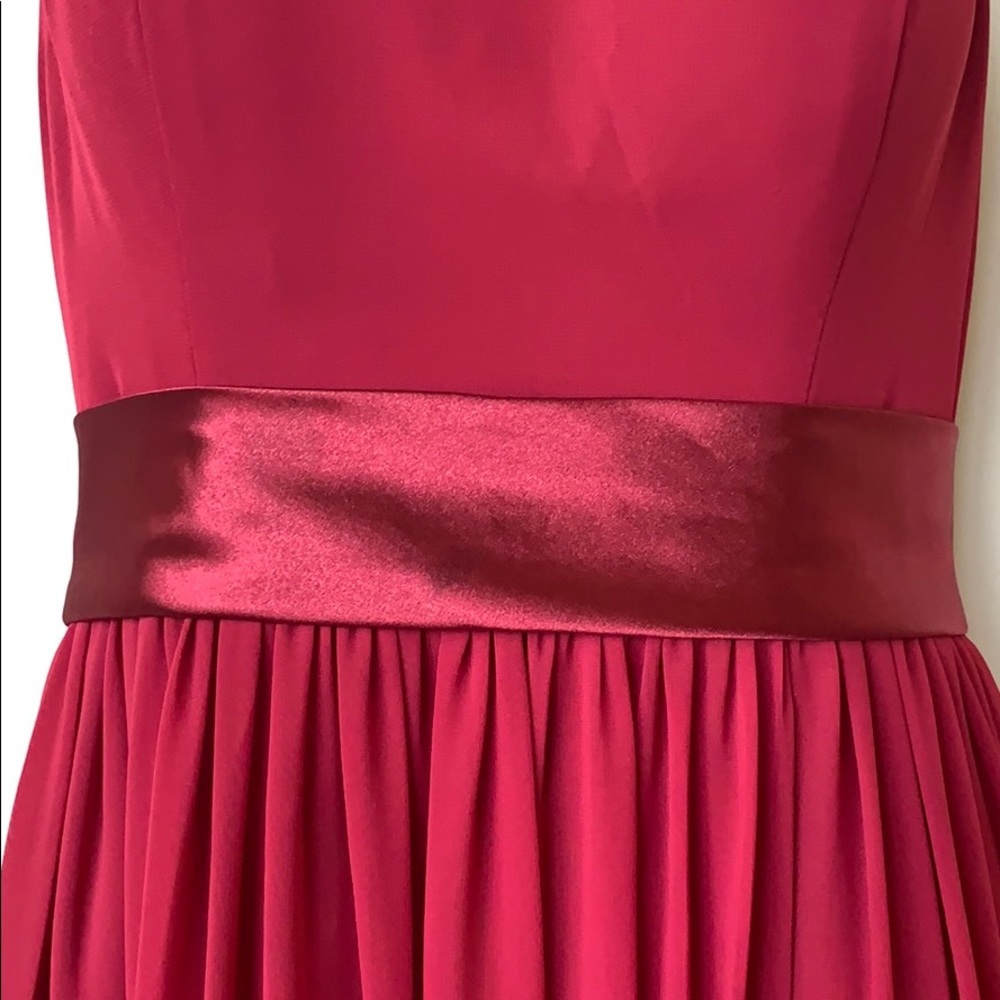 Burgundy Maxi Halter Dress - Picture 4 of 8